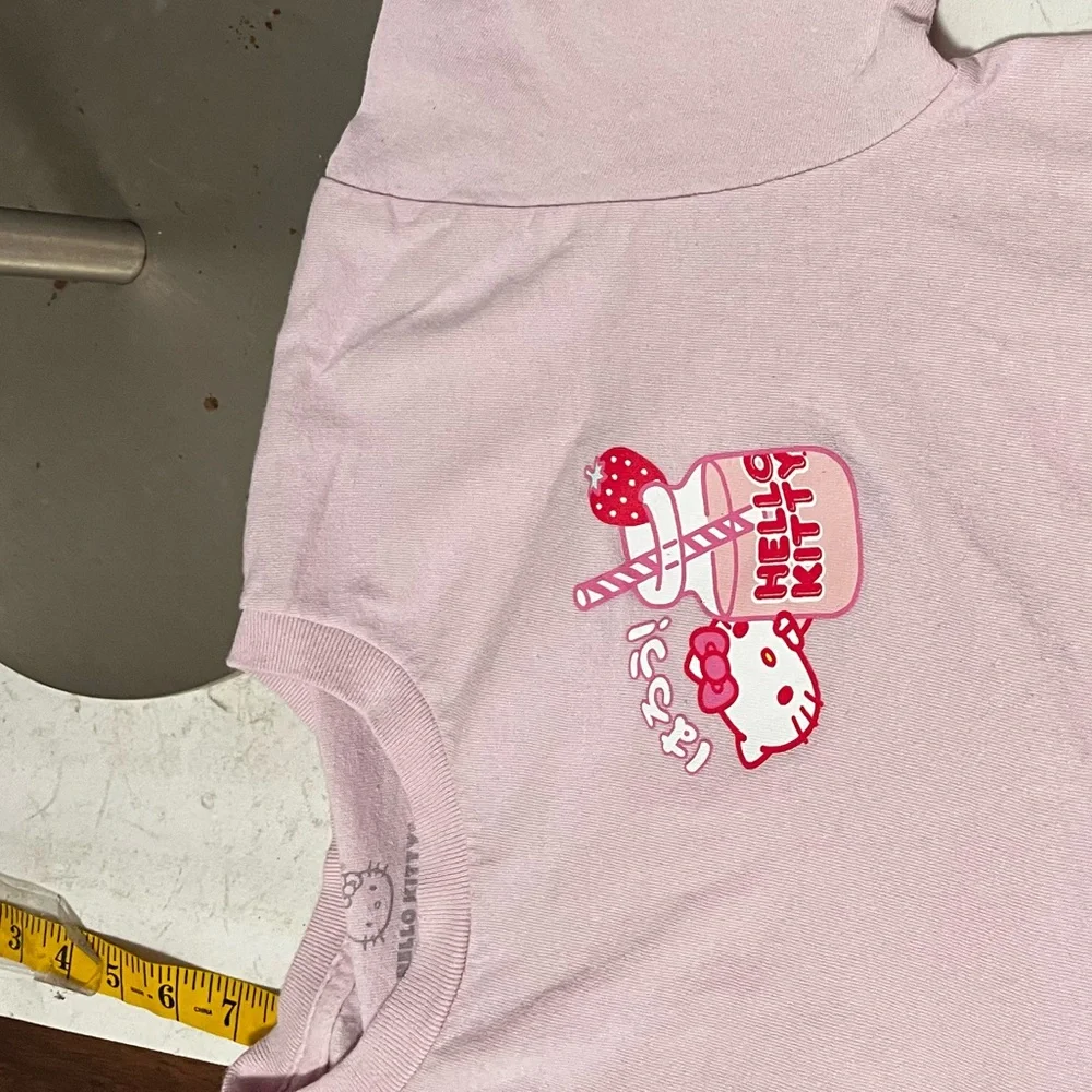 Hello Kitty Strawberry milk T-Shirt retro 90’s Y2K kawaii - Picture 6 of 15